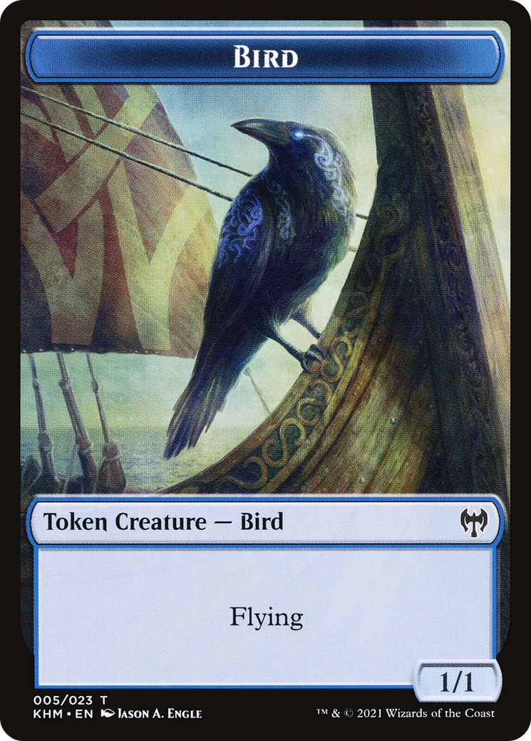 Bird (TKHM-005) [Kaldheim Tokens] Foil