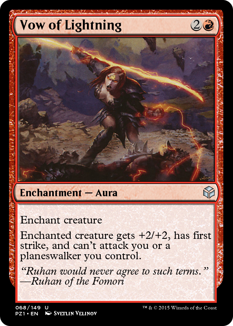 Vow of Lightning (PZ1-068) [Legendary Cube Prize Pack] Foil