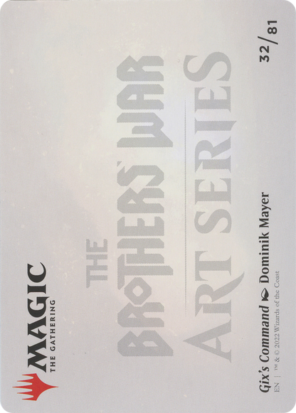 Gix's Command // Gix's Command (ABRO-032) (Borderless) [The Brothers' War Art Series] Foil
