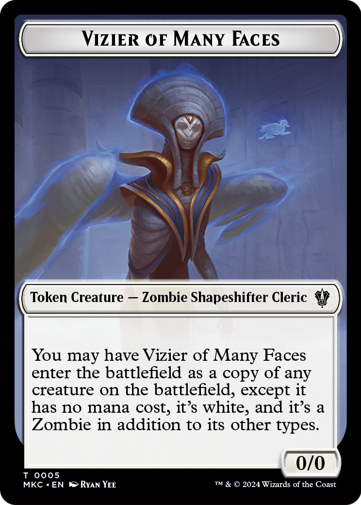 Vizier of Many Faces (TMKC-005) [Murders at Karlov Manor Commander Tokens]