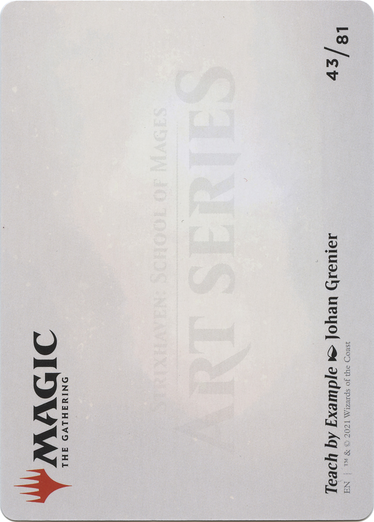 Teach by Example // Teach by Example (ASTX-043) (Borderless) [Strixhaven Art Series] Foil