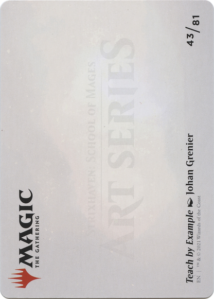 Teach by Example // Teach by Example (ASTX-043) (Borderless) [Strixhaven Art Series] Foil