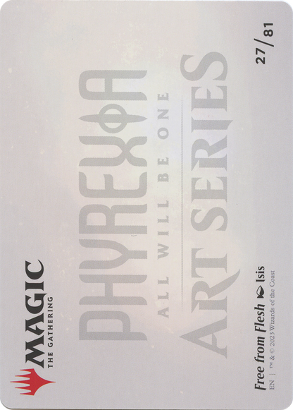 Free from Flesh // Free from Flesh (AONE-027) (Borderless) [Phyrexia: All Will Be One Art Series] Foil