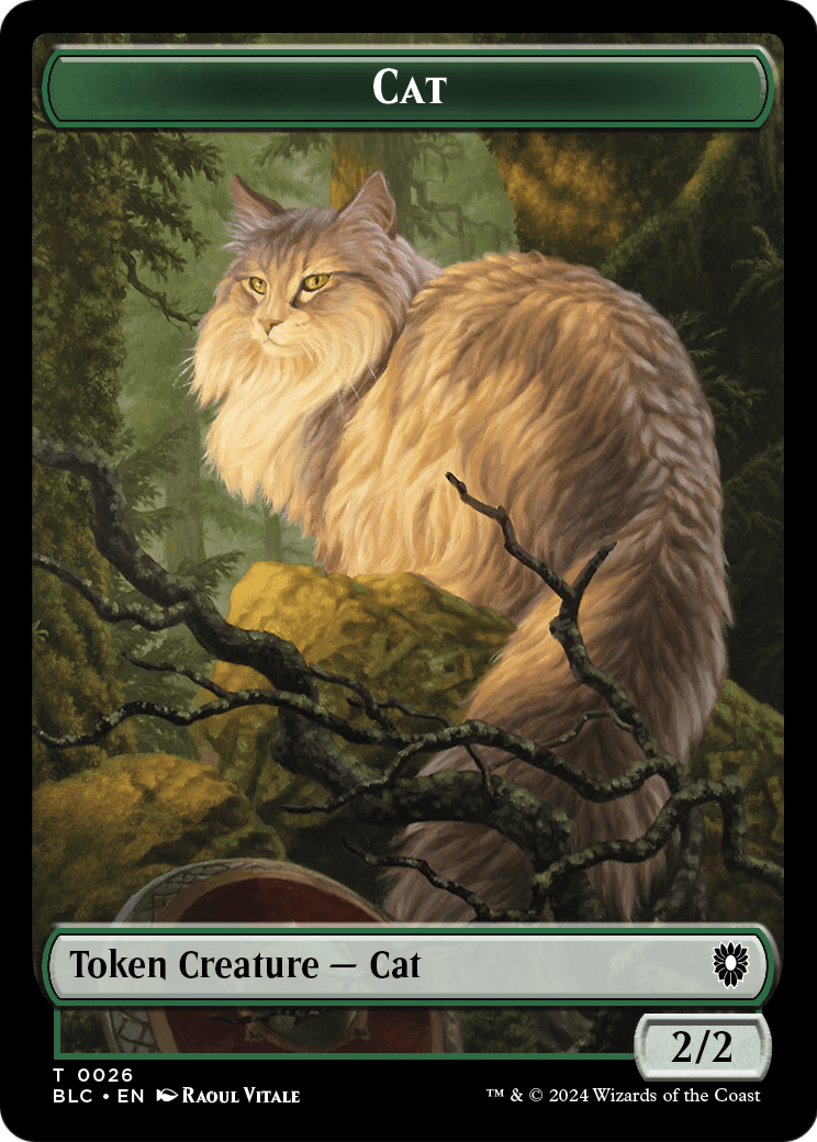 Cat (TBLC-026) [Bloomburrow Commander Tokens] Foil