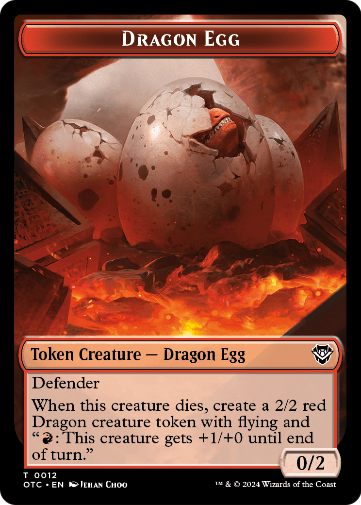 Dragon Egg (TOTC-012) [Outlaws of Thunder Junction Commander Tokens] Foil