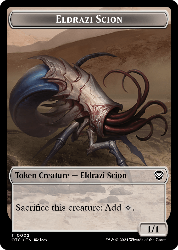 Eldrazi Scion (TOTC-002) [Outlaws of Thunder Junction Commander Tokens] Foil