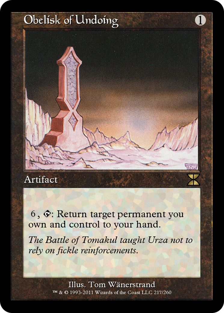 Obelisk of Undoing (ME4-217) [Masters Edition IV] Foil