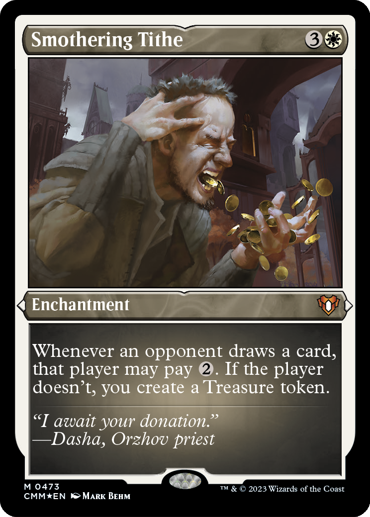 Smothering Tithe (Foil Etched) (CMM-473) [Commander Masters] Foil