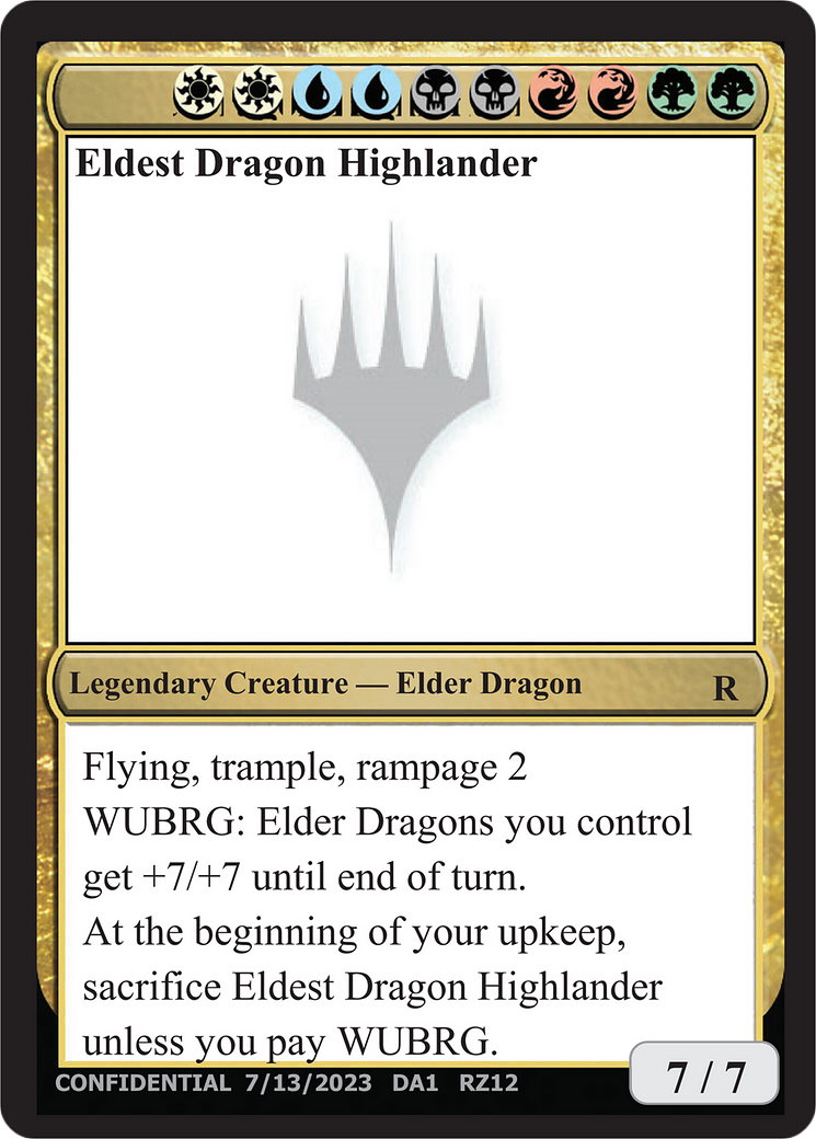 Eldest Dragon Highlander [Unknown Event]