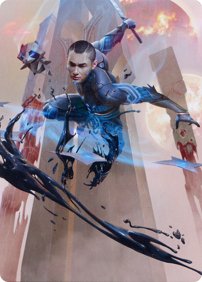 Kaito, Dancing Shadow // Kaito, Dancing Shadow (AONE-048) (Borderless) [Phyrexia: All Will Be One Art Series]