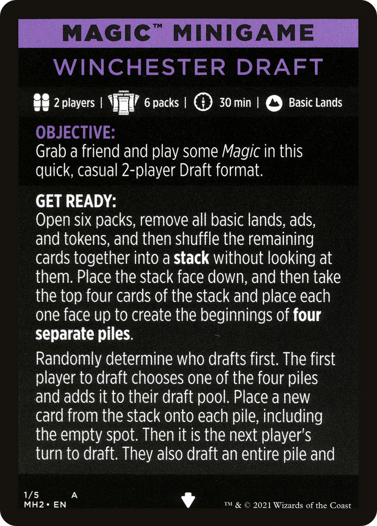 Winchester Draft // Winchester Draft (cont'd) (MMH2-001) [Modern Horizons 2 Minigames]