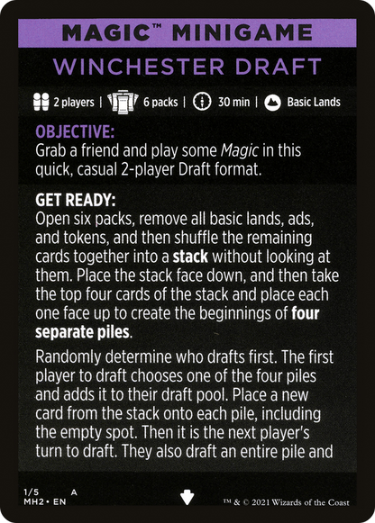 Winchester Draft // Winchester Draft (cont'd) (MMH2-001) [Modern Horizons 2 Minigames]