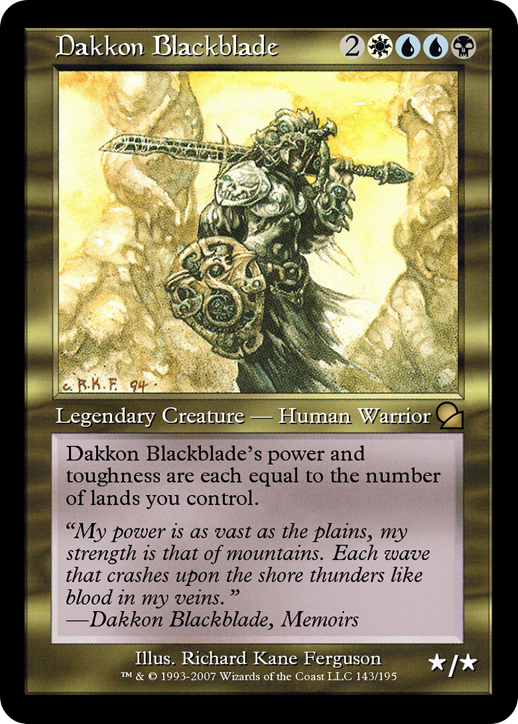 Dakkon Blackblade (ME1-143) [Masters Edition]