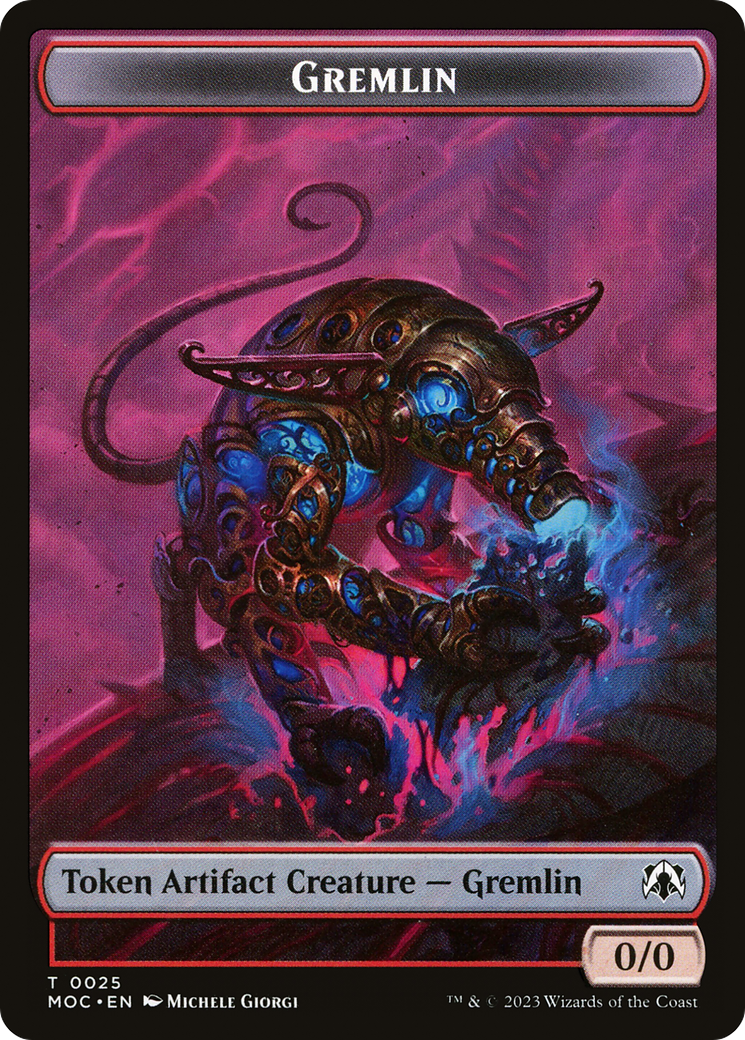 Gremlin (TMOC-025) [March of the Machine Commander Tokens]