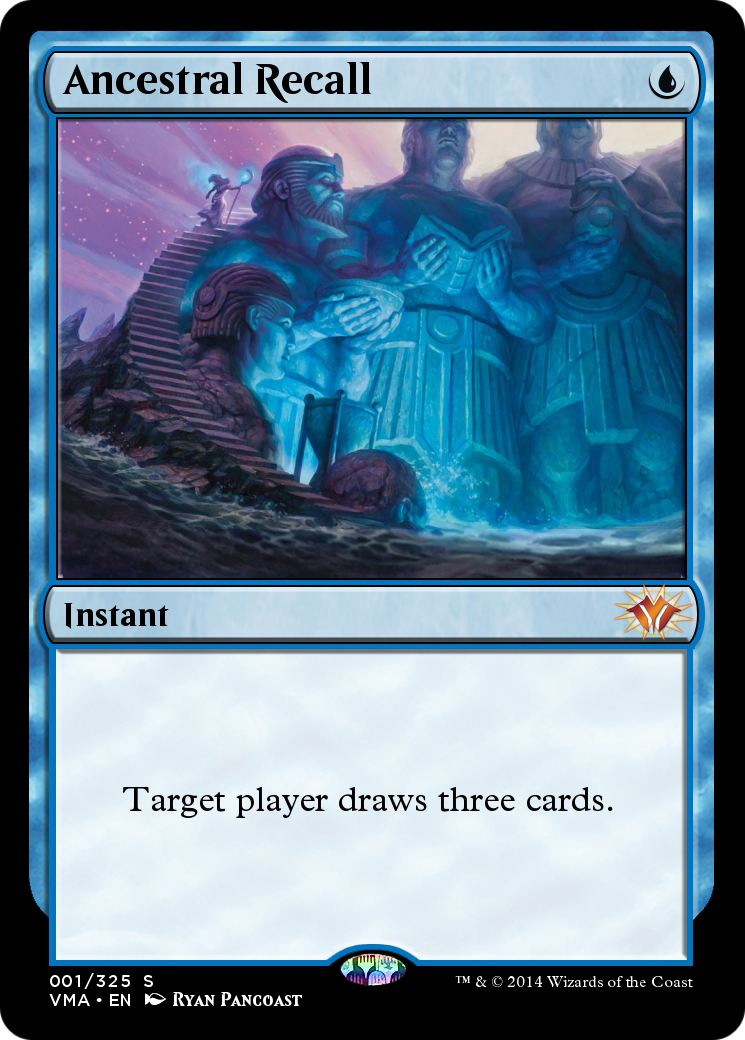 Ancestral Recall (VMA-001) [Vintage Masters]