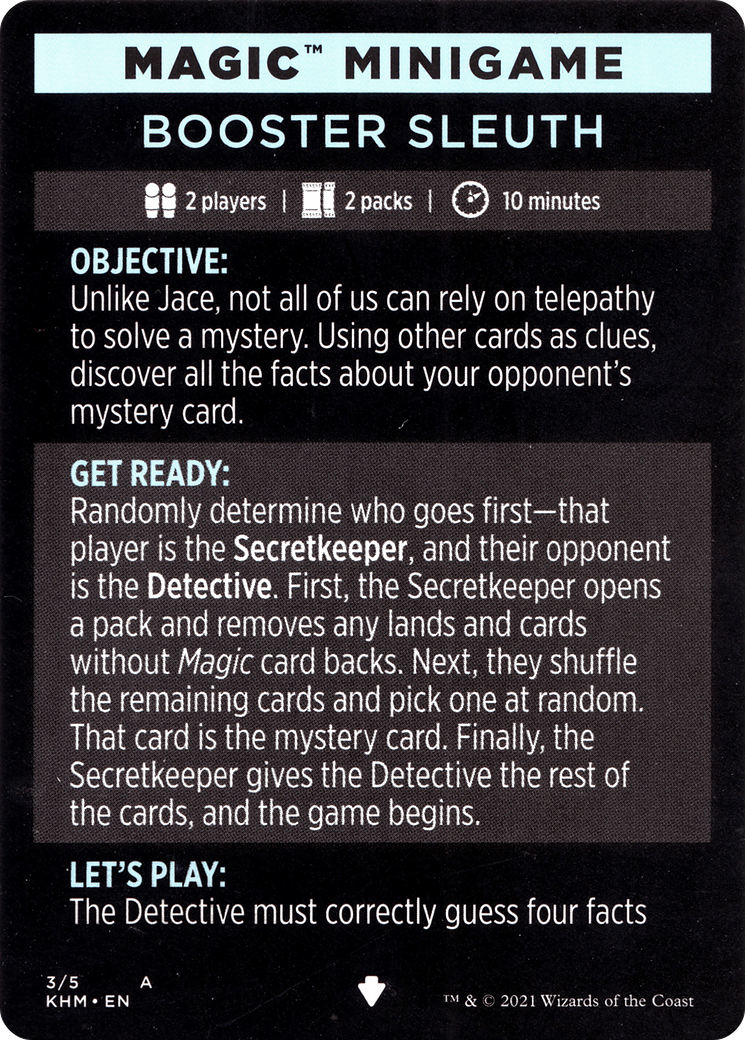 Booster Sleuth // Booster Sleuth (cont'd) (MKHM-003) [Kaldheim Minigames]