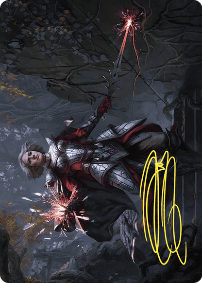 Rowan, Scion of War // Rowan, Scion of War (AWOE-031) (Borderless) [Wilds of Eldraine Art Series]