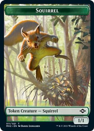 Squirrel // Bird Double-Sided Token (MH2-11 // 1) [Modern Horizons 2] Foil