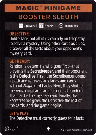 Magic Minigame: Booster Sleuth (STX-003) [Strixhaven: School of Mages]