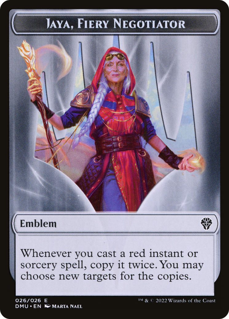 Jaya, Fiery Negotiator Emblem (TDMU-026) [Dominaria United Tokens] Foil