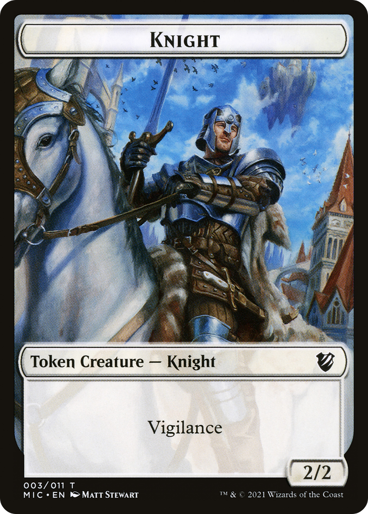 Knight (TMIC-003) [Midnight Hunt Commander Tokens]