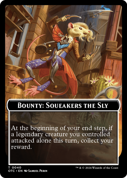 Bounty: Squeakers the Sly // Wanted! (TOTC-040) [Outlaws of Thunder Junction Commander Tokens]