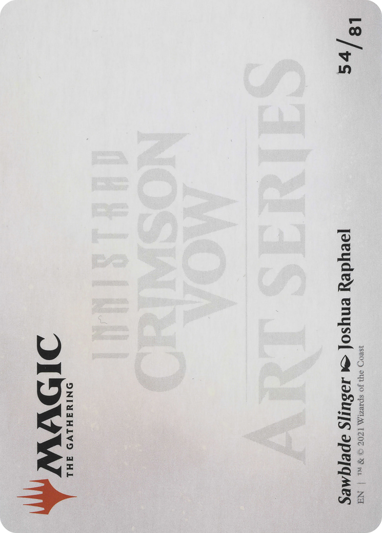 Sawblade Slinger // Sawblade Slinger (AVOW-054) (Borderless) [Crimson Vow Art Series]