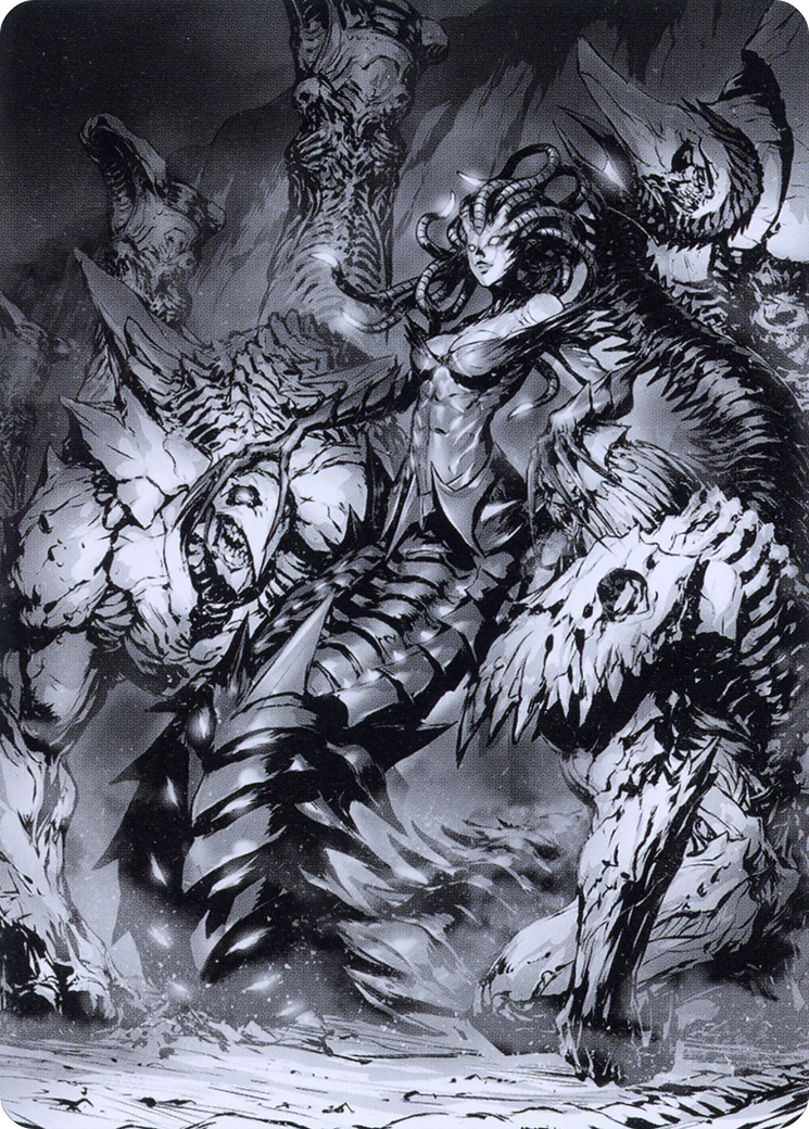 Vraska, Betrayal's Sting // Vraska, Betrayal's Sting (AONE-072) (Borderless) [Phyrexia: All Will Be One Art Series]