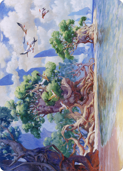 Yavimaya Coast // Yavimaya Coast (ADMU-061) (Borderless) [Dominaria United Art Series]