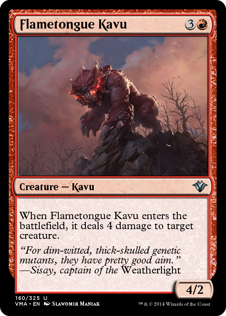 Flametongue Kavu (VMA-160) [Vintage Masters] Foil