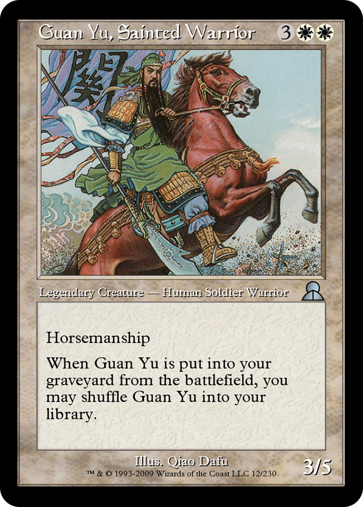 Guan Yu, Sainted Warrior (ME3-012) [Masters Edition III] Foil