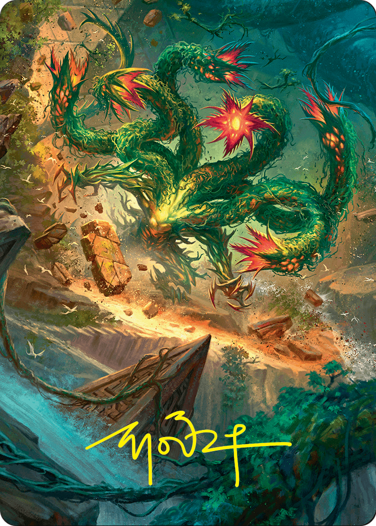 Mossborn Hydra // Mossborn Hydra (AFDN-042) (Borderless) [Foundations Art Series] Foil