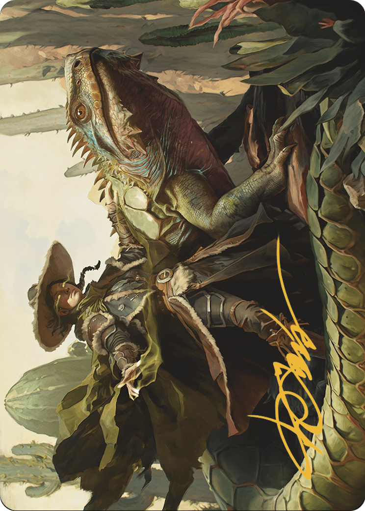 Outcaster Trailblazer // Outcaster Trailblazer (AOTJ-014) (Borderless) [Outlaws of Thunder Junction Art Series] Foil