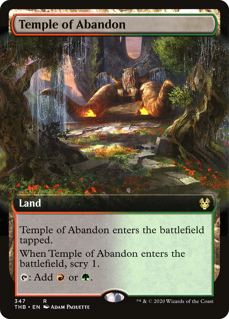 Temple of Abandon (Extended Art) (THB-347) [Theros Beyond Death]