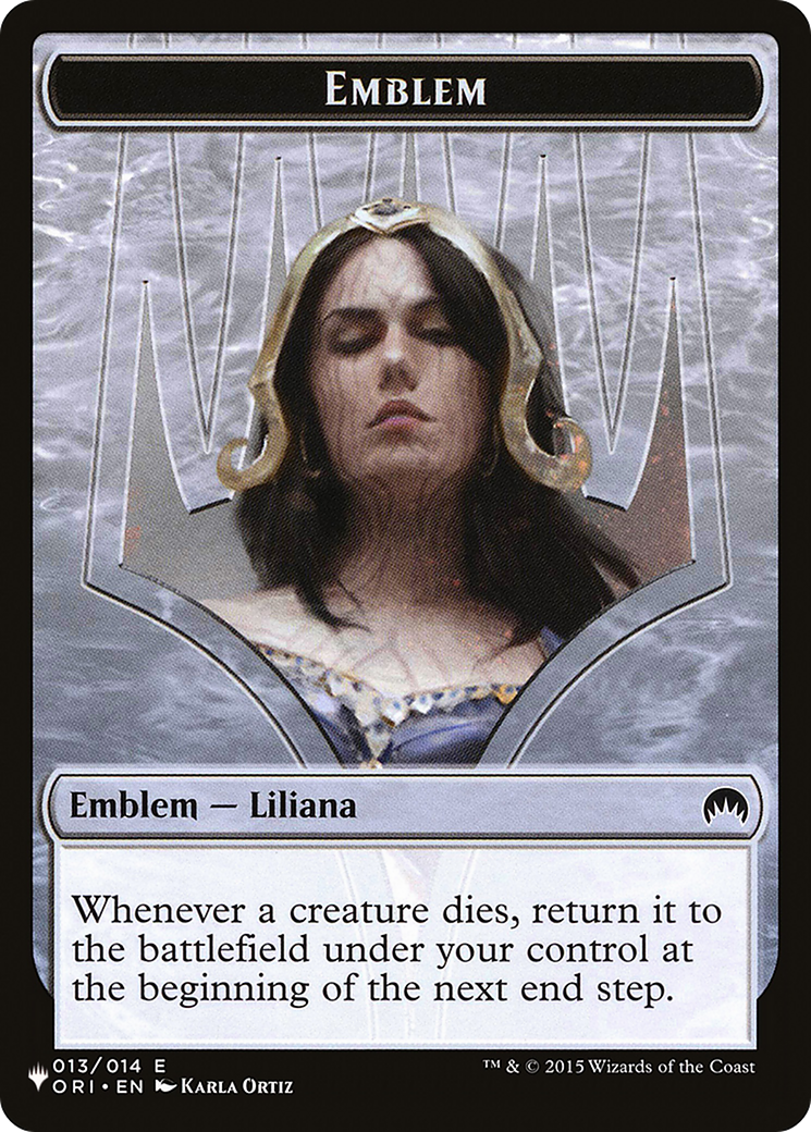 Liliana, Defiant Necromancer Emblem (PLST-TORI-13) [The List]
