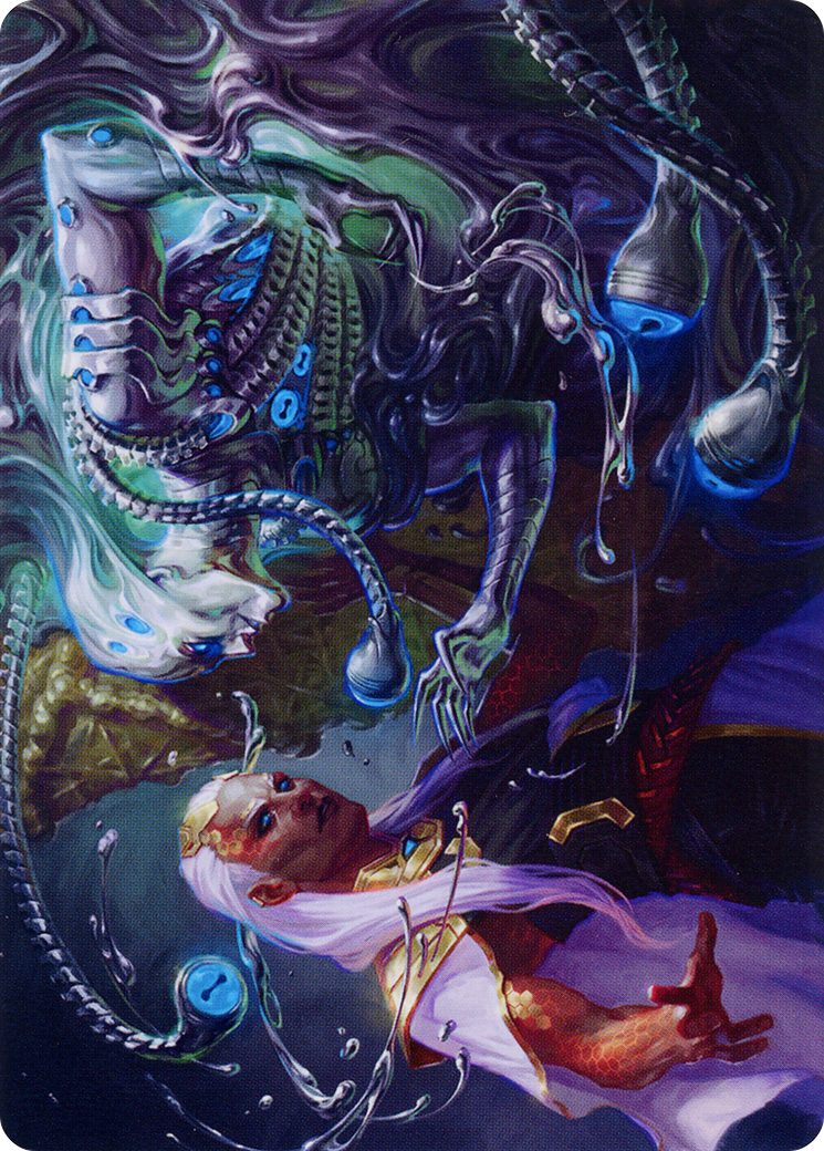 Mirage Mockery // Mirage Mockery (AONE-017) (Borderless) [Phyrexia: All Will Be One Art Series] Foil
