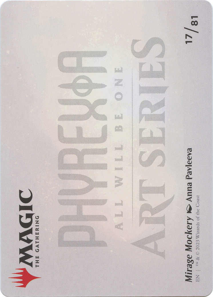 Mirage Mockery // Mirage Mockery (AONE-017) (Borderless) [Phyrexia: All Will Be One Art Series] Foil
