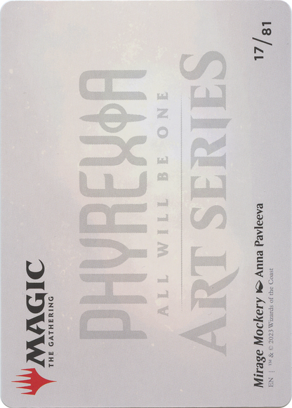 Mirage Mockery // Mirage Mockery (AONE-017) (Borderless) [Phyrexia: All Will Be One Art Series] Foil