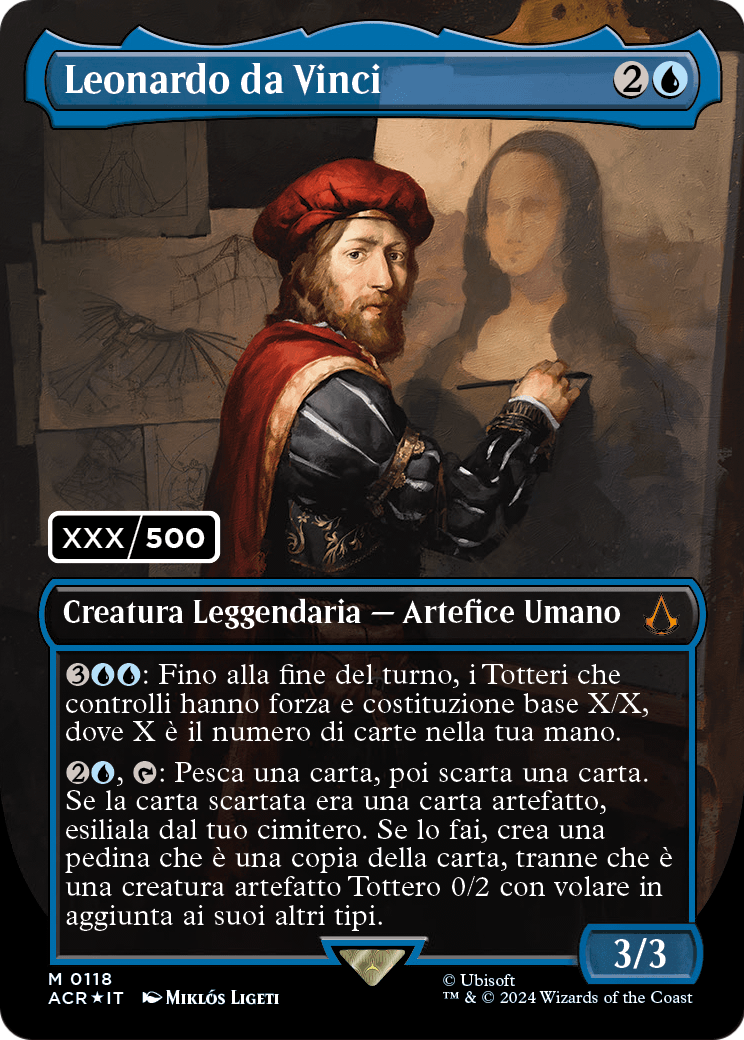 Leonardo da Vinci (ACR-118Z) (Borderless) [Assassin's Creed] Foil