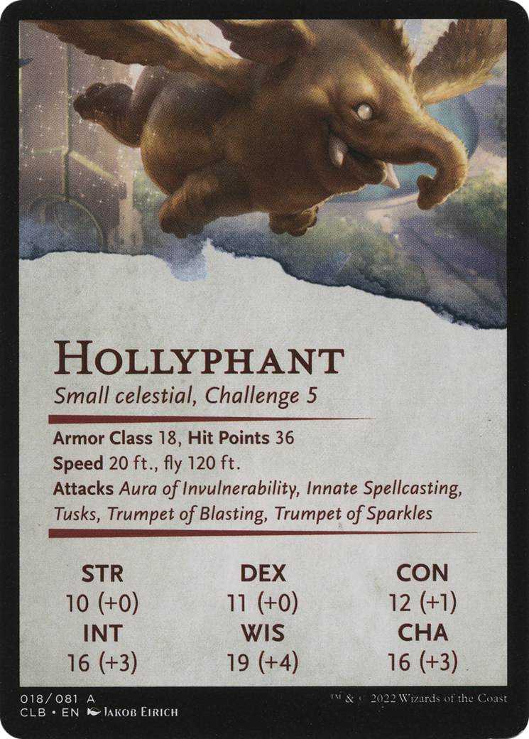 Lulu, Loyal Hollyphant // Lulu, Loyal Hollyphant (ACLB-018) (Borderless) [Battle for Baldur's Gate Art Series]