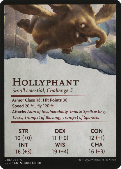 Lulu, Loyal Hollyphant // Lulu, Loyal Hollyphant (ACLB-018) (Borderless) [Battle for Baldur's Gate Art Series]