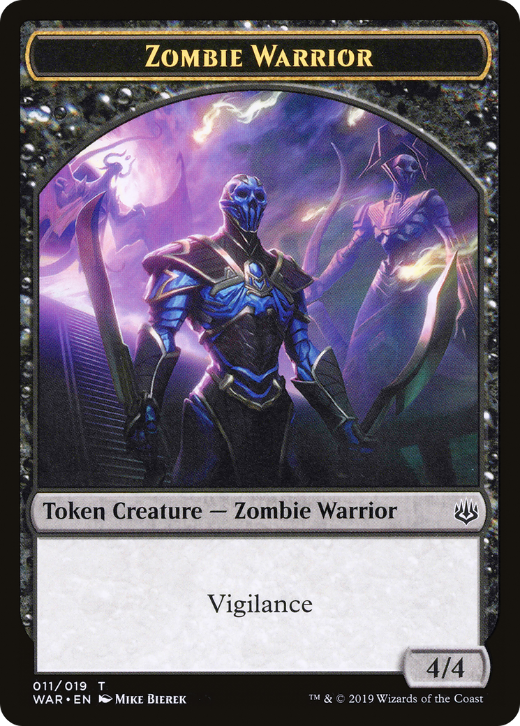 Zombie Warrior Token (WAR-011) [War of the Spark Tokens]