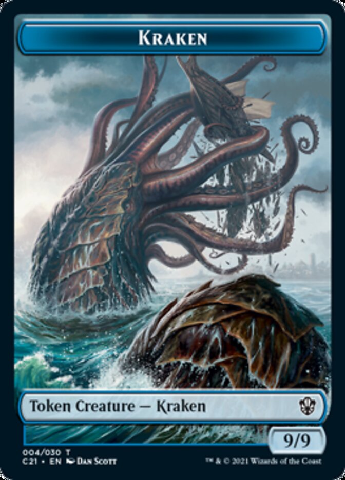 Wurm // Kraken Double-Sided Token [Commander 2021 Tokens]