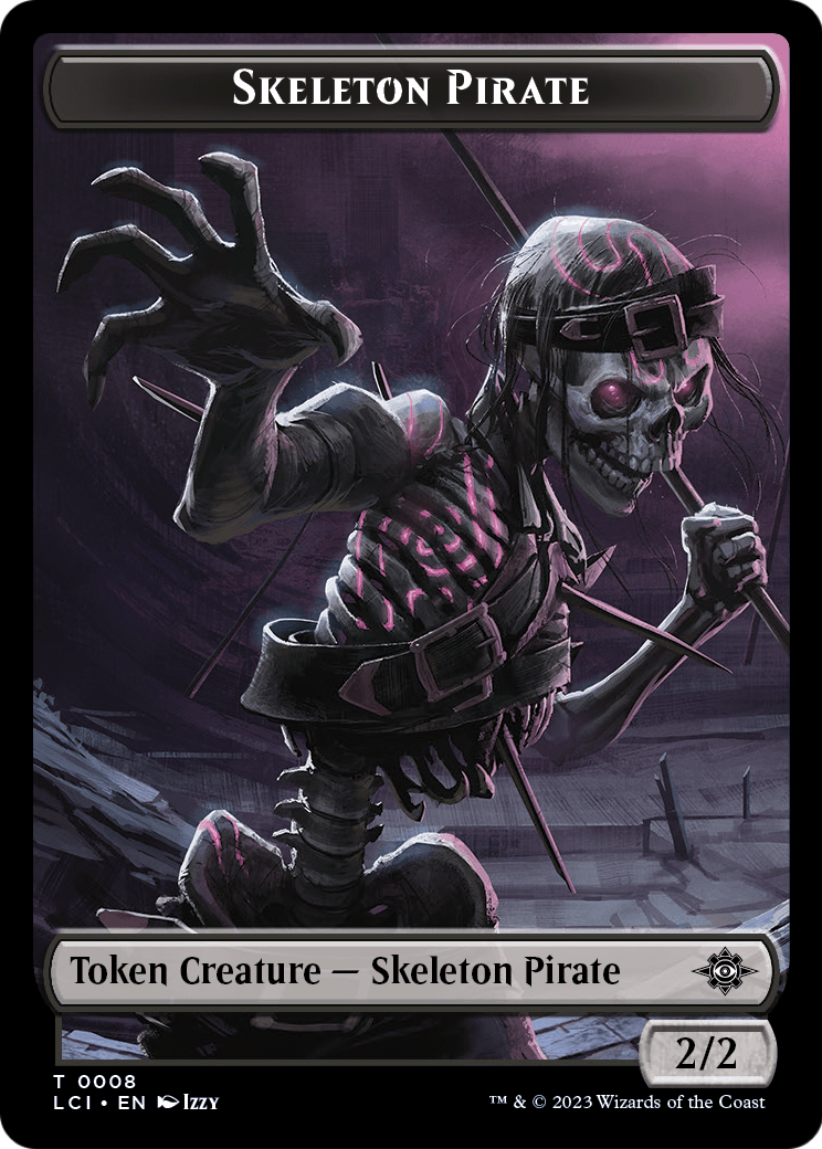 Skeleton Pirate (TLCI-008) [The Lost Caverns of Ixalan Tokens] Foil