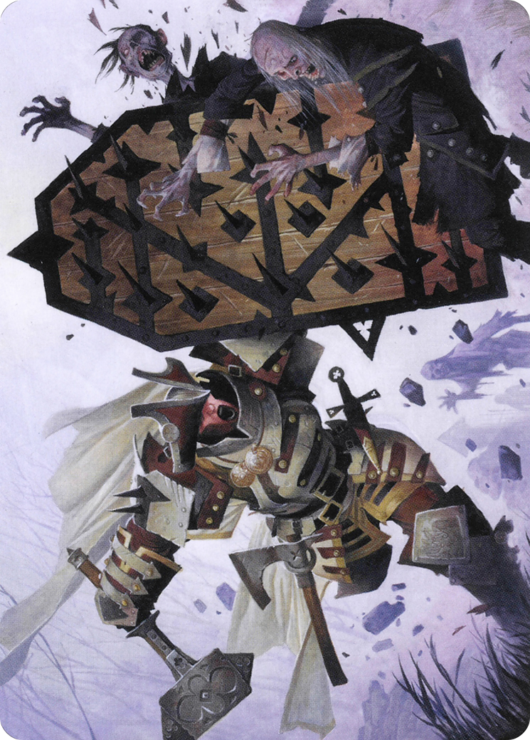 Estwald Shieldbasher // Estwald Shieldbasher (AVOW-009) (Borderless) [Crimson Vow Art Series] Foil