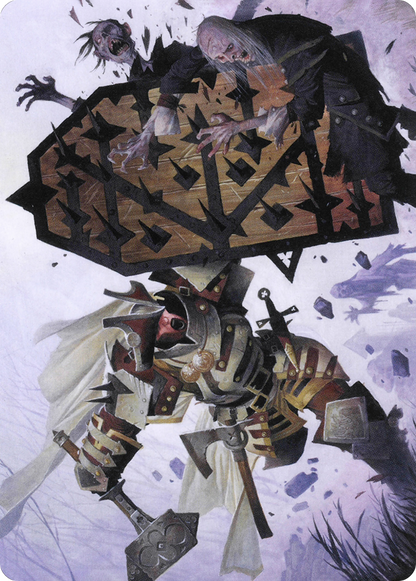 Estwald Shieldbasher // Estwald Shieldbasher (AVOW-009) (Borderless) [Crimson Vow Art Series]