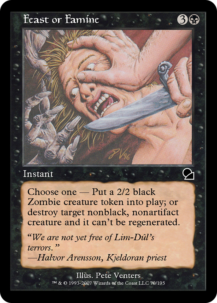Feast or Famine (ME1-070) [Masters Edition] Foil