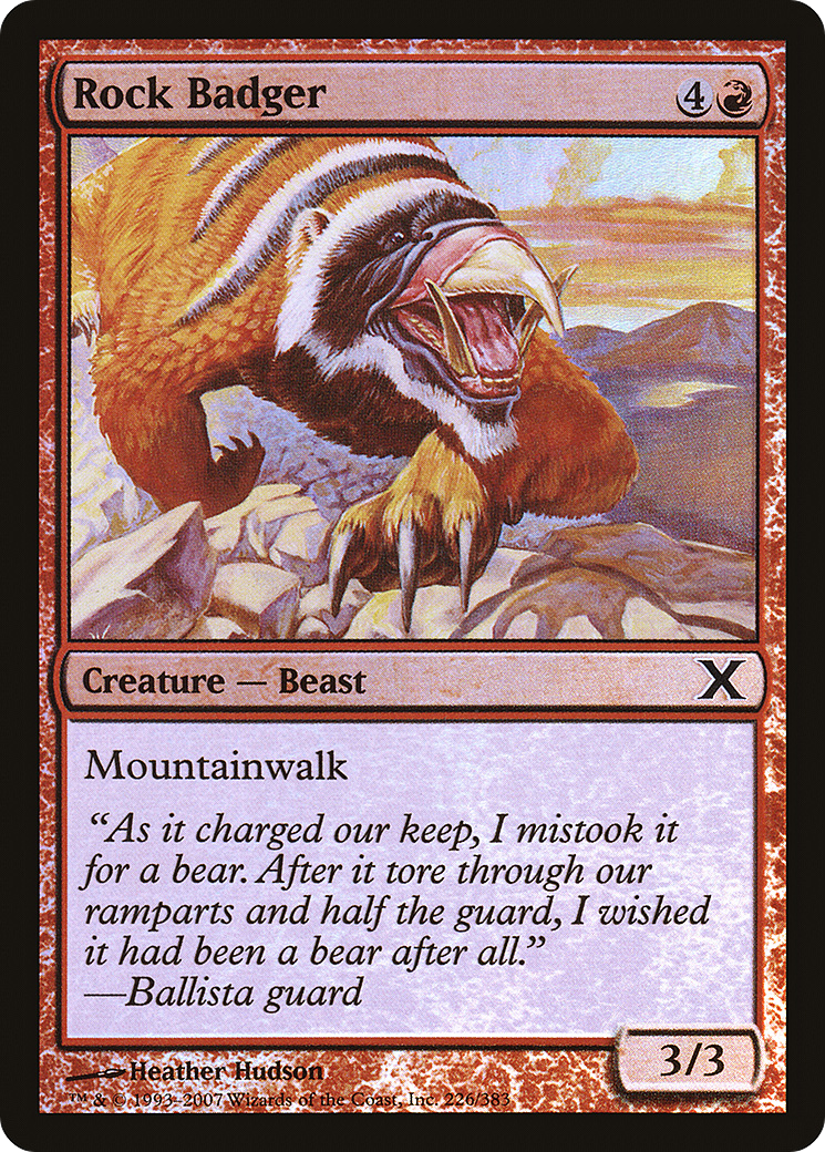 Rock Badger (10E-226★) [Tenth Edition] Foil