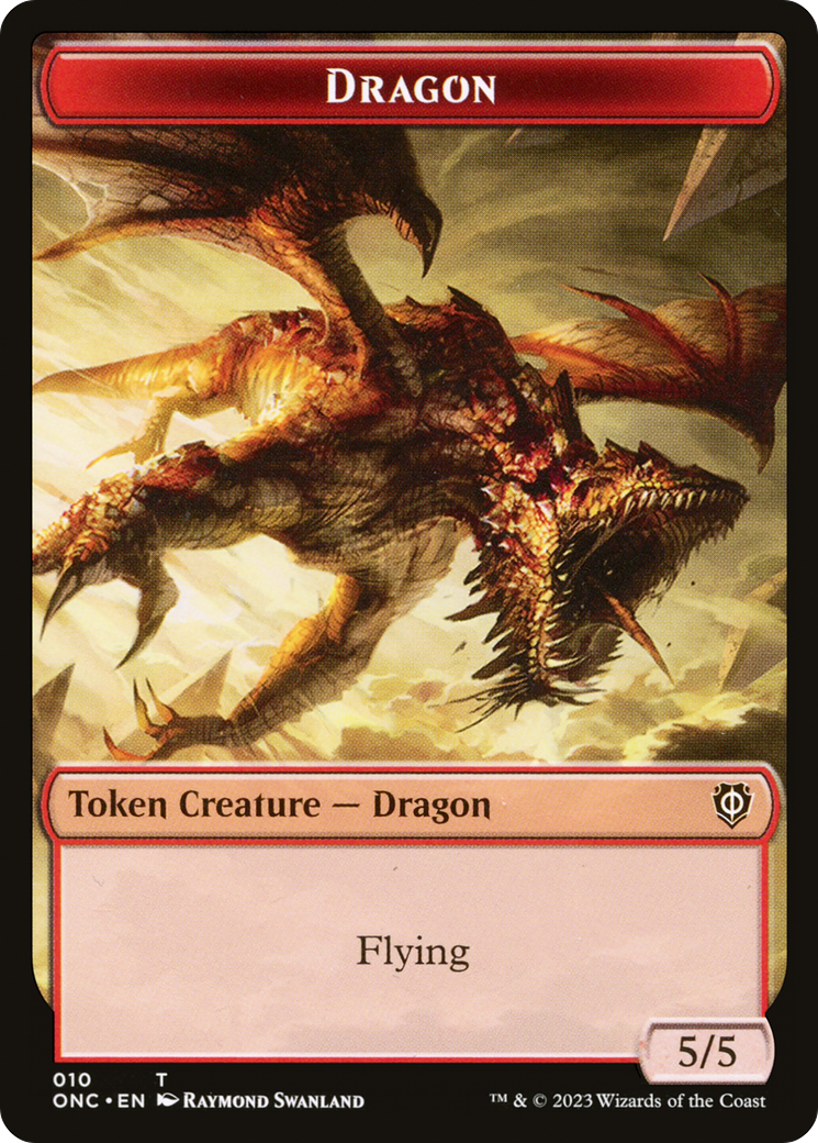 Dragon (TONC-010) [Phyrexia: All Will Be One Commander Tokens]