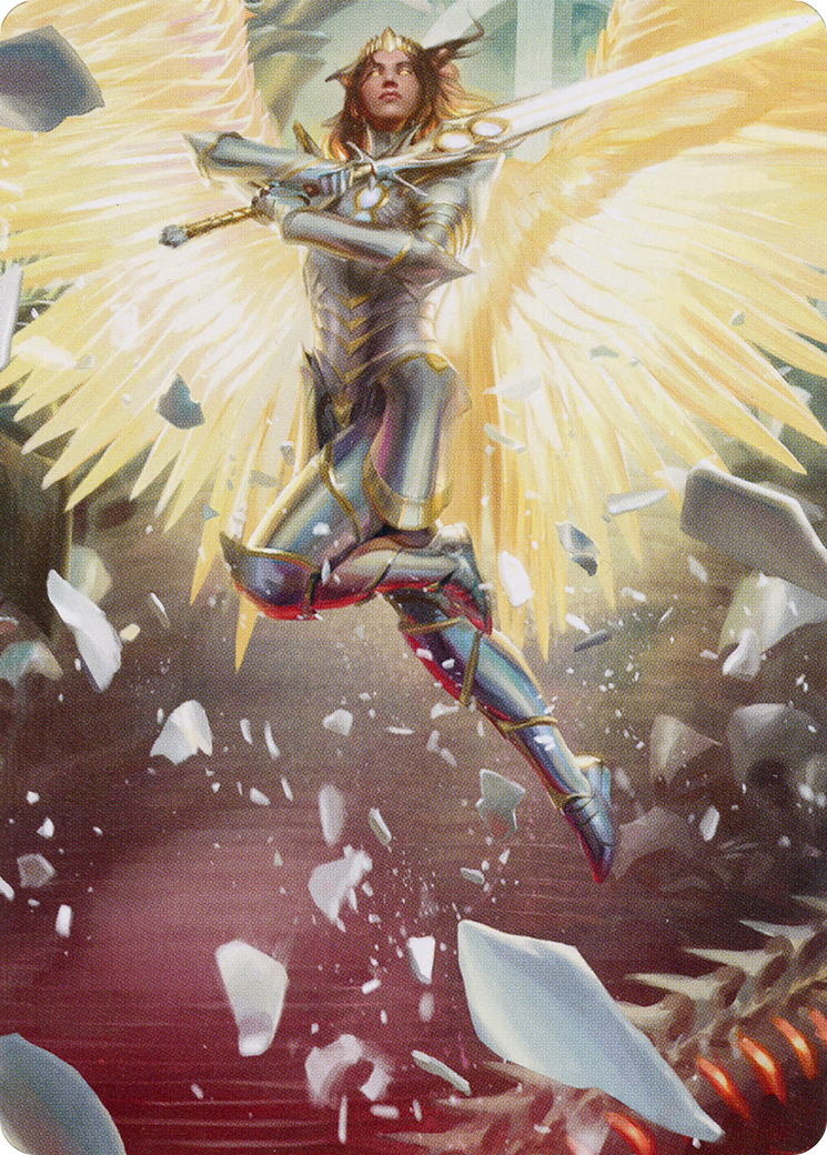 Archangel Elspeth // Archangel Elspeth (AMOM-001) (Borderless) [March of the Machine Art Series] Foil